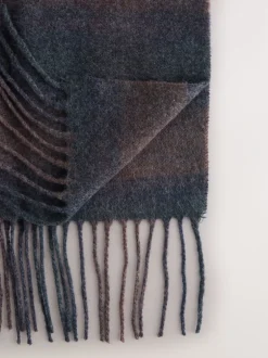 Mutsen, Sjaals En Handschoenen*Next Marineblauw/chocoladebruin - Ombre Stripe Scarf