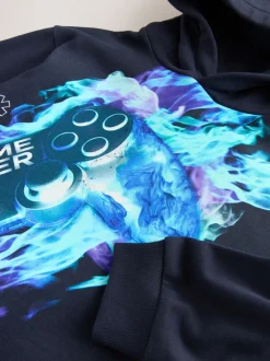 Sweaters En Hoody´S*Next Marineblauwe controller - Grafische print hoodie voor oudere jongens (3-16jaar)