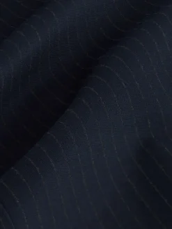 Broeken|Next - Smoothing Ponte Jersey Broek met Wijde Pijpen Marineblauwe krijtstreep