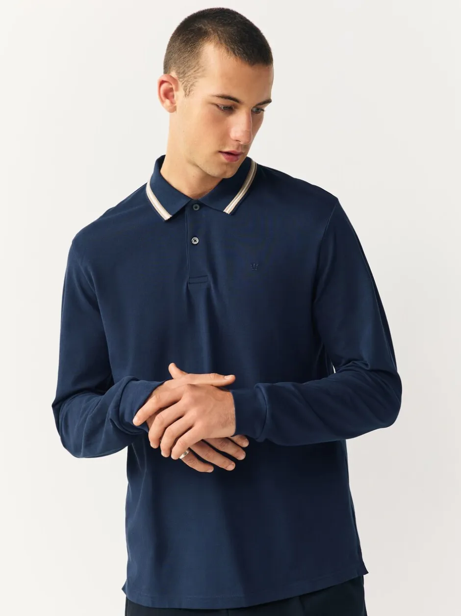 Poloshirts*Next - Poloshirt met contrasterende rand Marineblauwe Ottoman