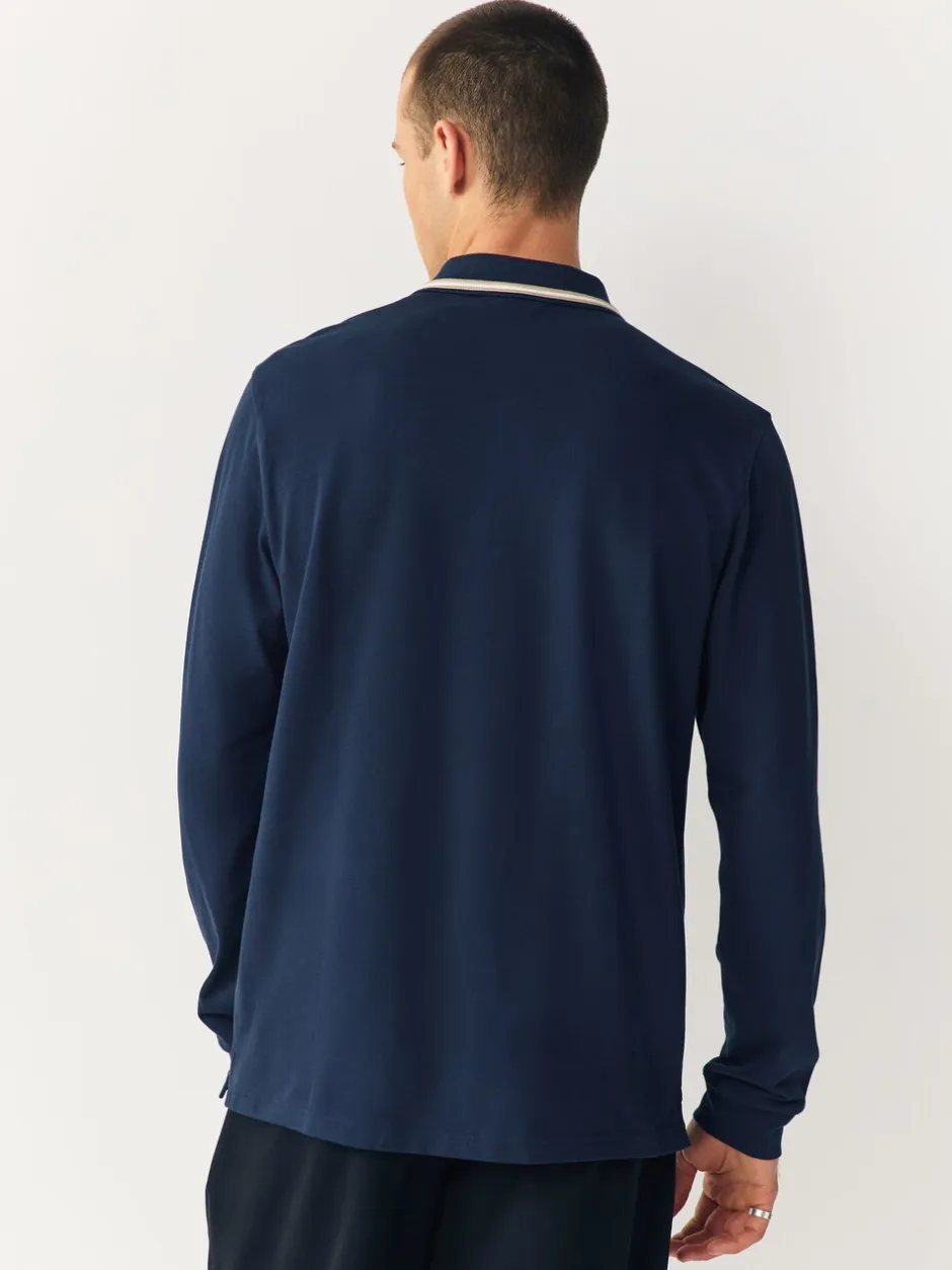 Poloshirts*Next - Poloshirt met contrasterende rand Marineblauwe Ottoman