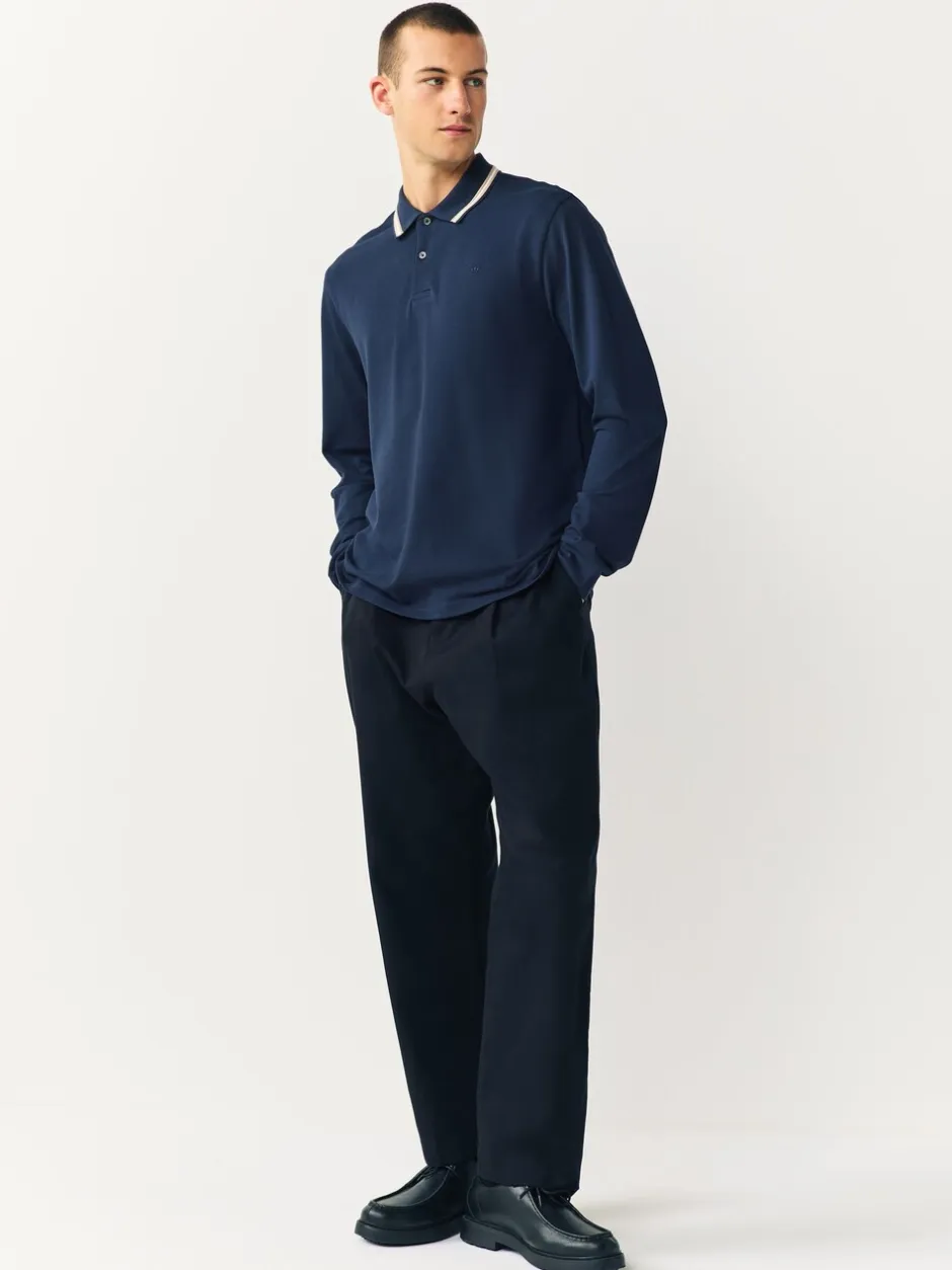 Poloshirts*Next - Poloshirt met contrasterende rand Marineblauwe Ottoman