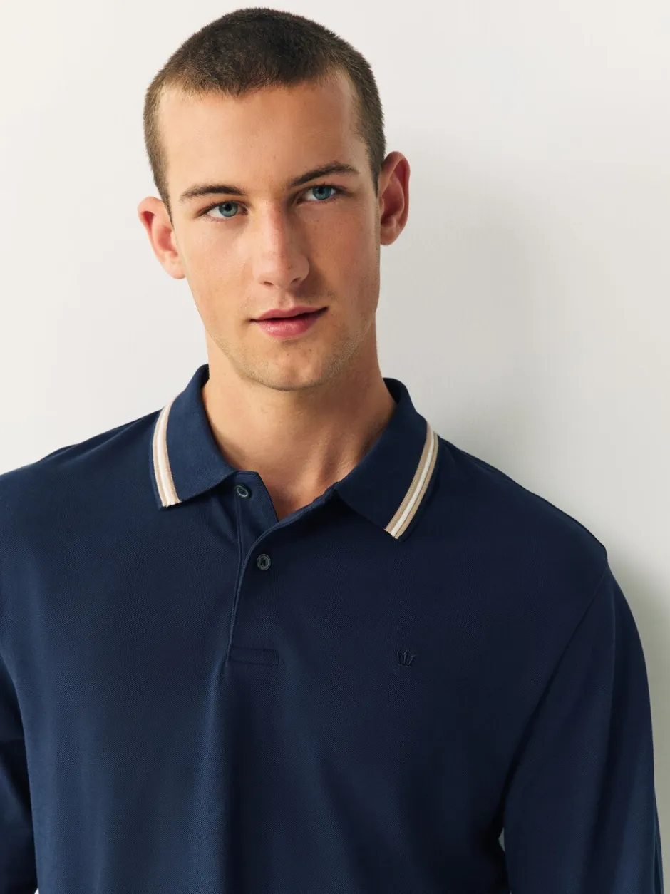 Poloshirts*Next - Poloshirt met contrasterende rand Marineblauwe Ottoman