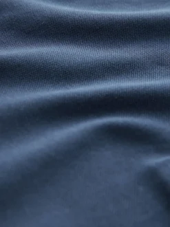 Poloshirts*Next Marineblauwe Ottoman - Regular fit poloshirt met korte mouwen en contrasterende randen