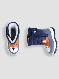 Boots|Jojo Maman Bébé - - Behaaglijke sneeuwlaarzen Marineblauwe sokken met vos