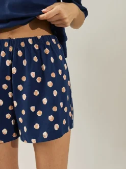 Pyjama's|Loungewear|Next - Korte katoenen pyjama Marineblauwe stip