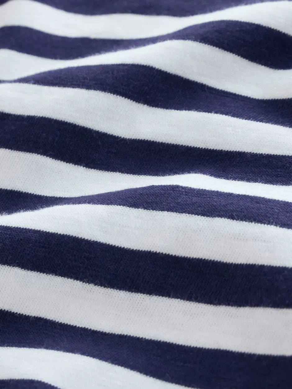 T-Shirts|Next Marineblauwe/witte strepen - T-shirt met zakje en madeliefjesprint (1,5-16 jr)