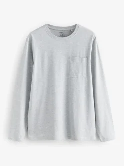 Pyjama's|Next Marineblauw/grijs - Jersey pyjamaset met lange mouwen