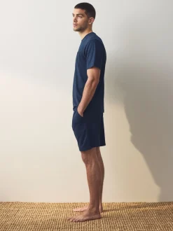 Pyjama's|Next Marineblauw/grijs - Korte jersey pyjama's verpakking van 2