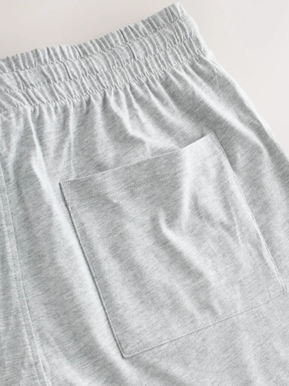 Pyjama's|Next - Set van 3 jersey pyjamashorts Marineblauw/grijs
