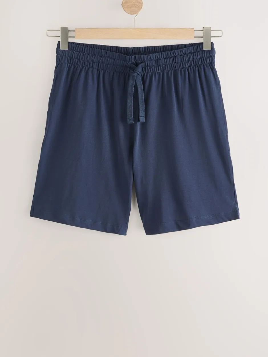 Pyjama's|Next - Set van 3 jersey pyjamashorts Marineblauw/grijs