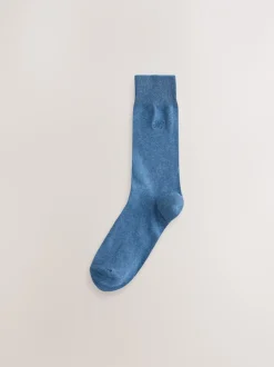 Sokken|Sokken*Next Marineblauw/grijs gemêleerd - 10 Paar fris blijvende sokken met borduursel