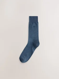Sokken|Sokken*Next Marineblauw/grijs gemêleerd - 10 Paar fris blijvende sokken met borduursel