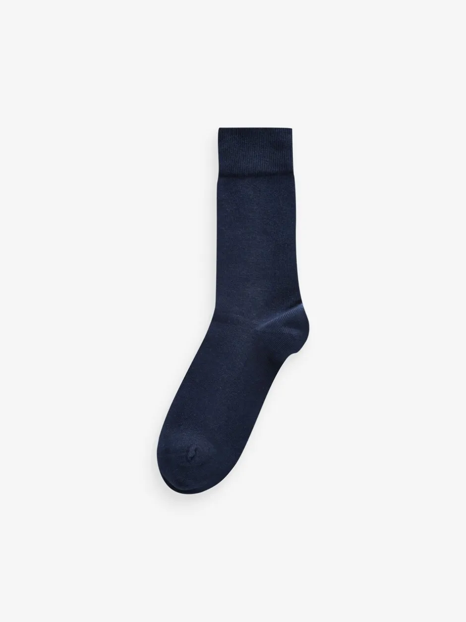 Sokken|Sokken|Next - Verpakking van 12 - Herensokken met hoog katoengehalte Marineblauw/grijs met motief