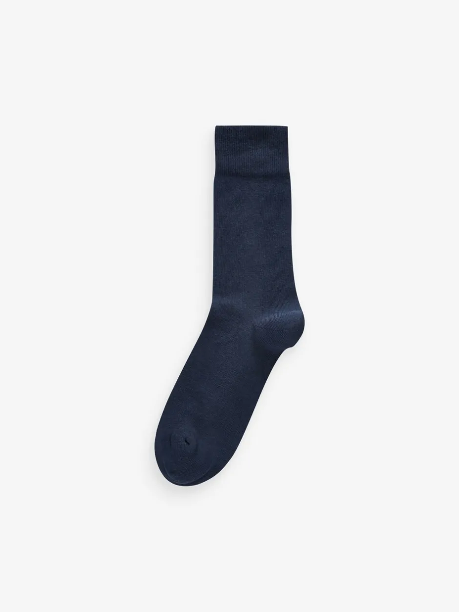 Sokken|Sokken|Next - Verpakking van 12 - Herensokken met hoog katoengehalte Marineblauw/grijs met motief