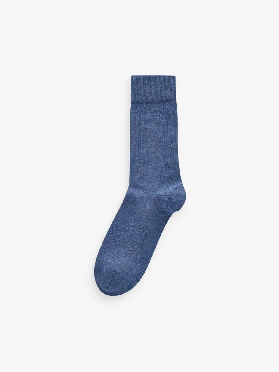 Sokken|Sokken|Next - Verpakking van 12 - Herensokken met hoog katoengehalte Marineblauw/grijs met motief