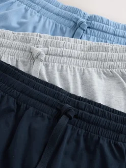 Pyjama's|Next Marineblauw/grijs/blauw - Set van 3 jersey pyjamashorts