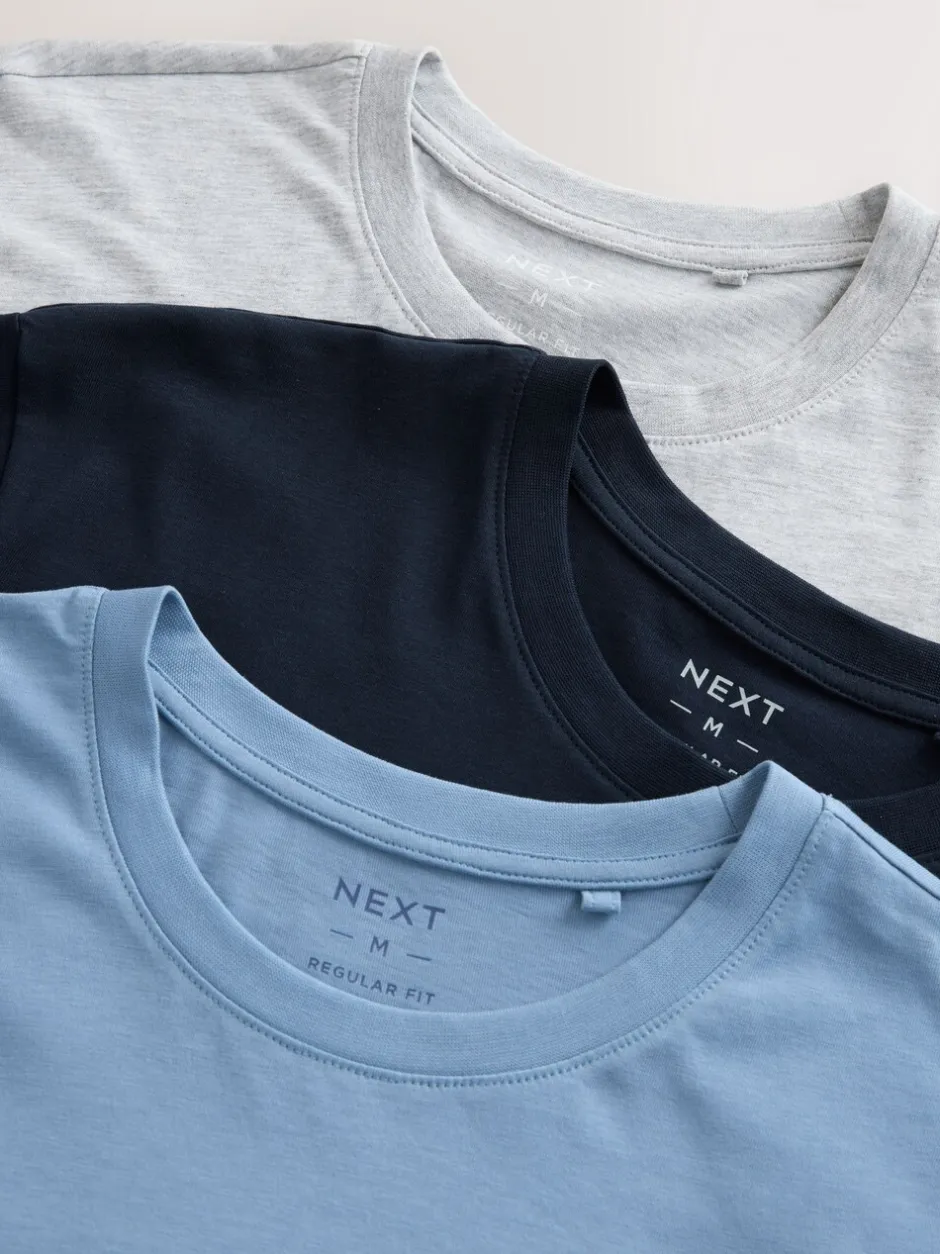 Pyjama's|Next Marineblauw/grijs/blauw - Set van 3 jersey pyjamashorts