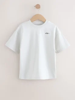 T-Shirts|Tops*Next - Short Sleeve Logo Chest Graphic T-Shirts 4 Pack (3-16yrs) Marineblauw/grijs/paarsrood