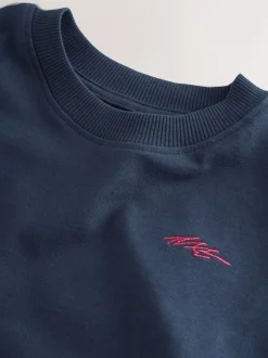 T-Shirts|Tops*Next - Short Sleeve Logo Chest Graphic T-Shirts 4 Pack (3-16yrs) Marineblauw/grijs/paarsrood