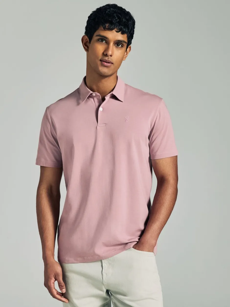 Poloshirts|Next Marineblauw/grijs/roze - Set van 3 jersey poloshirts met korte mouwen