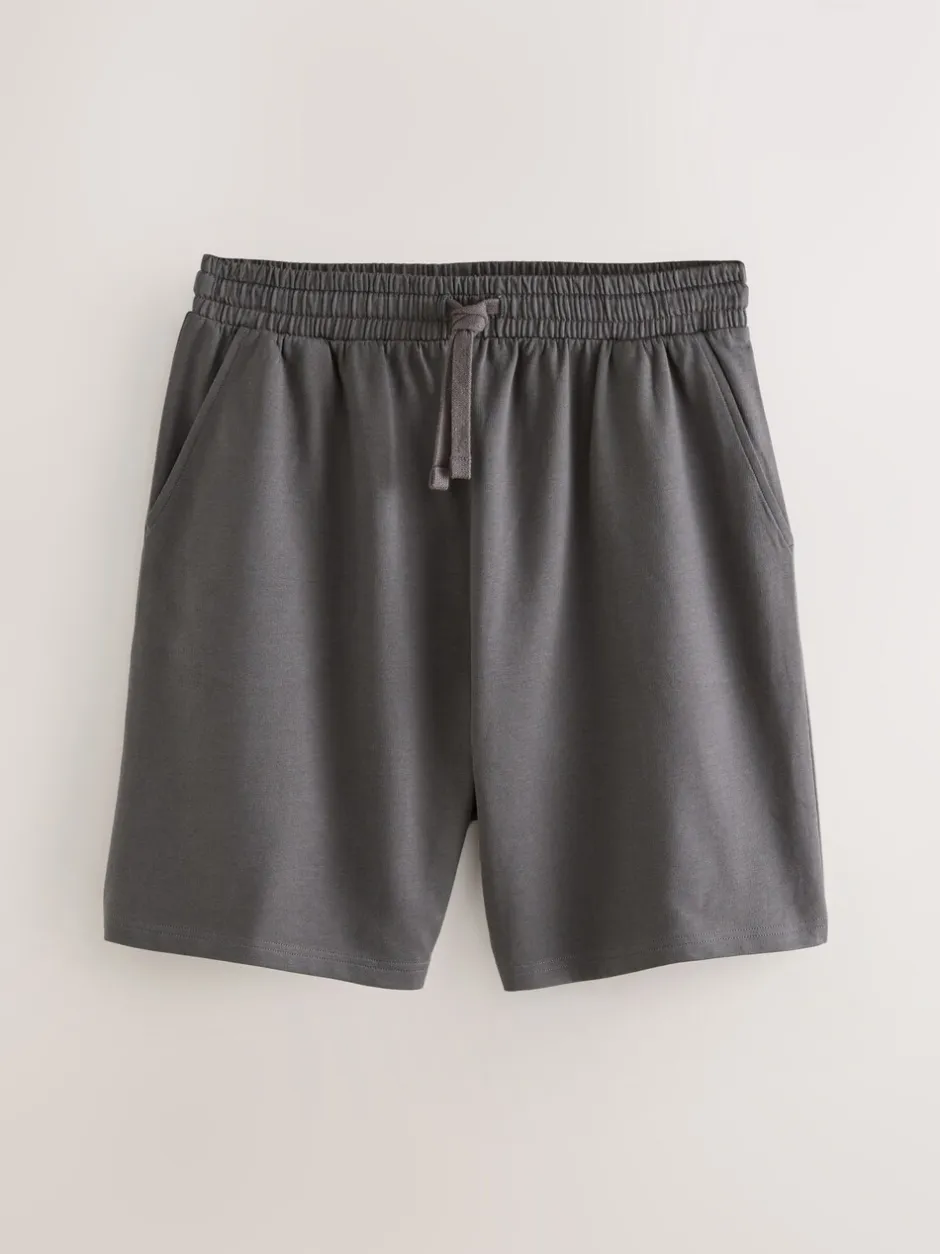 Shorts|Next - Loopback Soft Touch Shorts 3 Pack Marineblauw/grijs/zwart