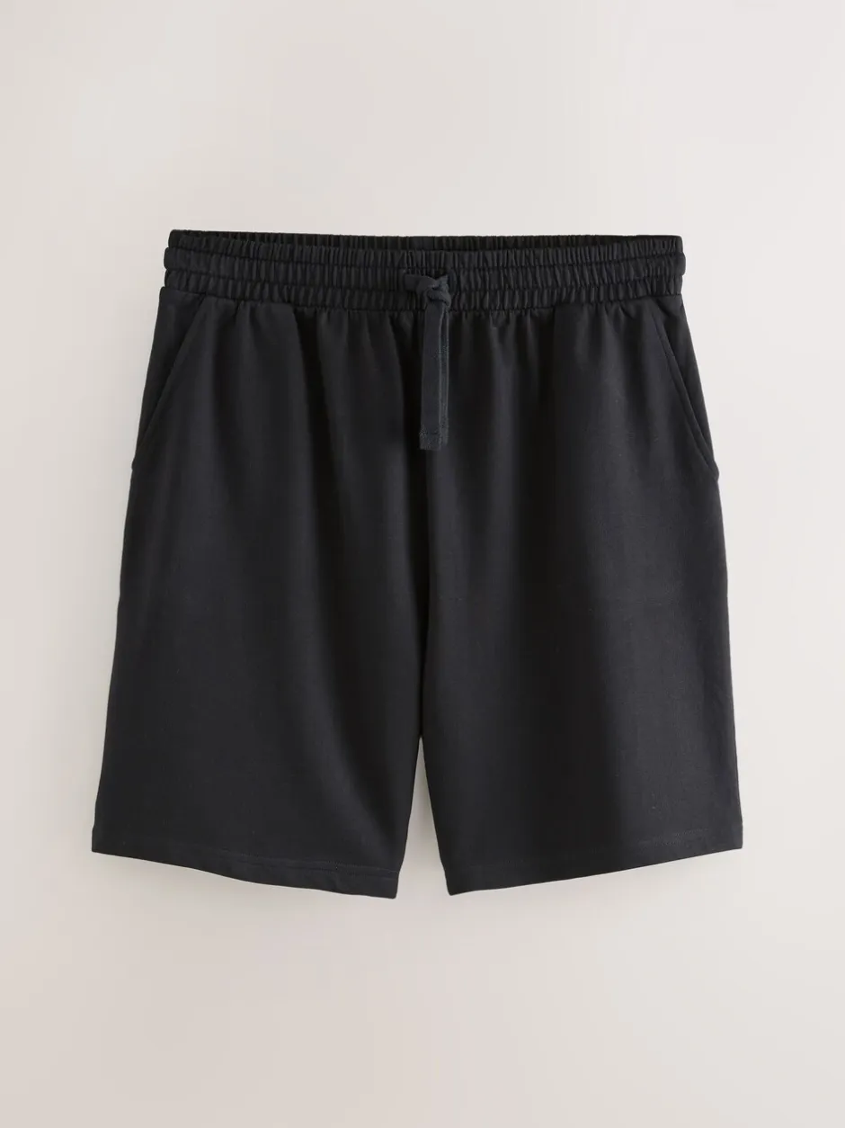 Shorts|Next - Loopback Soft Touch Shorts 3 Pack Marineblauw/grijs/zwart