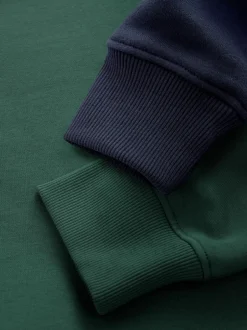 Sweaters En Hoody´S|Sweaters En Hoody´S|Next - Cotton Rich Jersey Crew Sweatshirts 2 Pack Marineblauw/groen