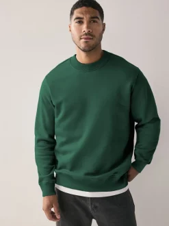 Sweaters En Hoody´S|Sweaters En Hoody´S|Next - Cotton Rich Jersey Crew Sweatshirts 2 Pack Marineblauw/groen