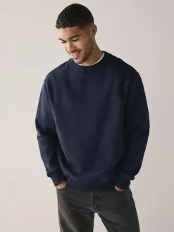 Sweaters En Hoody´S|Sweaters En Hoody´S|Next - Cotton Rich Jersey Crew Sweatshirts 2 Pack Marineblauw/groen