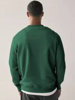 Sweaters En Hoody´S|Sweaters En Hoody´S|Next - Cotton Rich Jersey Crew Sweatshirts 2 Pack Marineblauw/groen