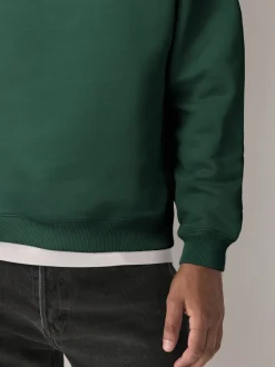 Sweaters En Hoody´S|Sweaters En Hoody´S|Next - Cotton Rich Jersey Crew Sweatshirts 2 Pack Marineblauw/groen