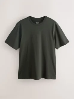 T-Shirts En Hemden|Next Marineblauw/Groen/Bordeaux Rood/Geel/Leigrijs/Blauw - Normale Pasvorm - Essential katoenen T-shirts verpakking van 6