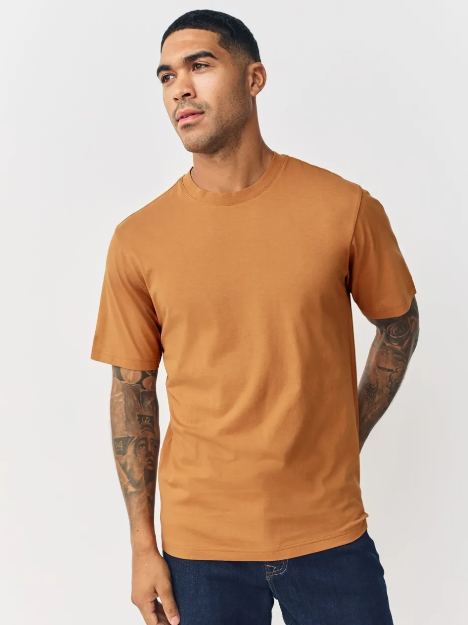 T-Shirts En Hemden|Next Marineblauw/Groen/Bordeaux Rood/Geel/Leigrijs/Blauw - Normale Pasvorm - Essential katoenen T-shirts verpakking van 6