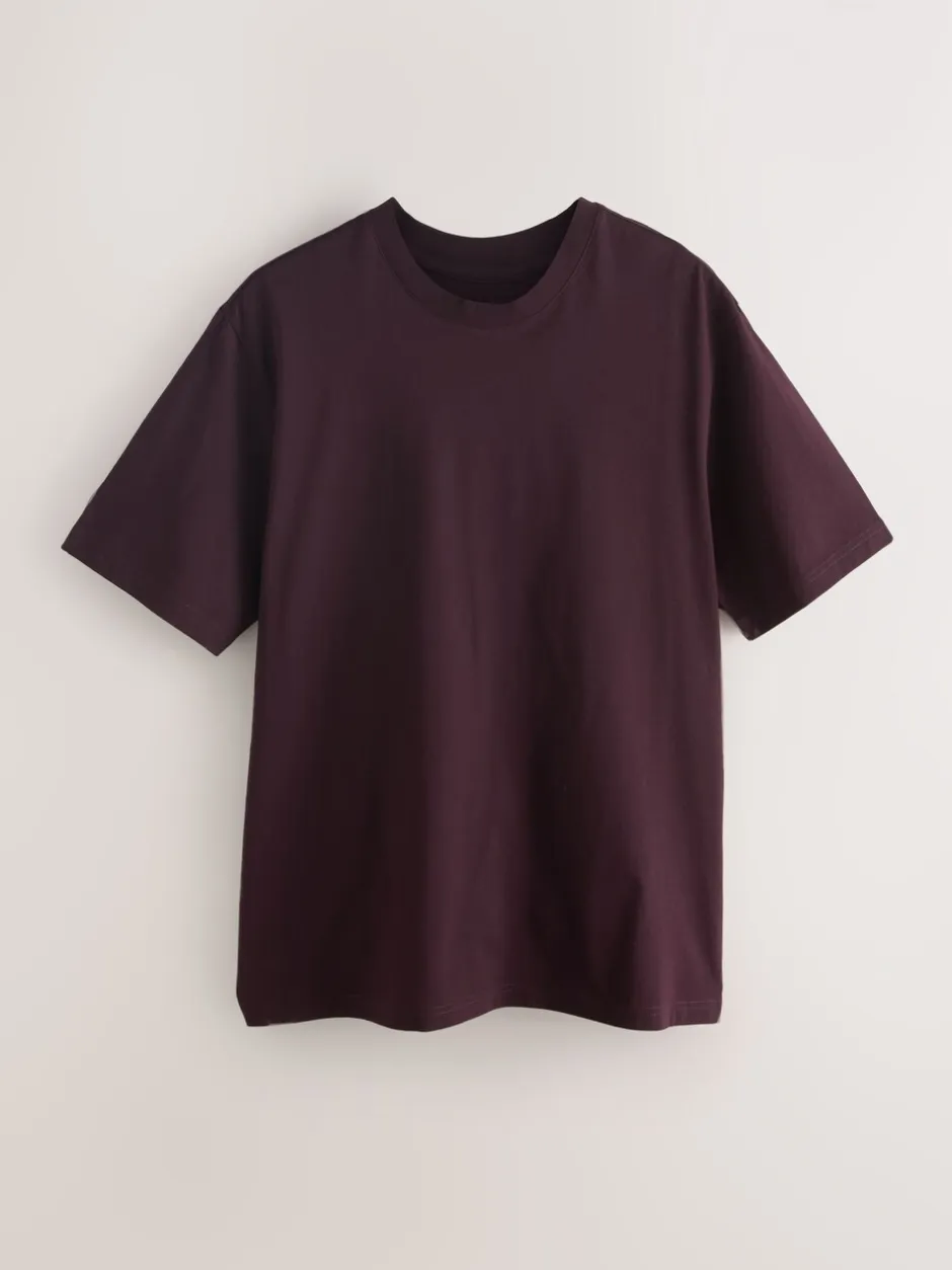 T-Shirts En Hemden|Next Marineblauw/Groen/Bordeaux Rood/Geel/Leigrijs/Blauw - Normale Pasvorm - Essential katoenen T-shirts verpakking van 6