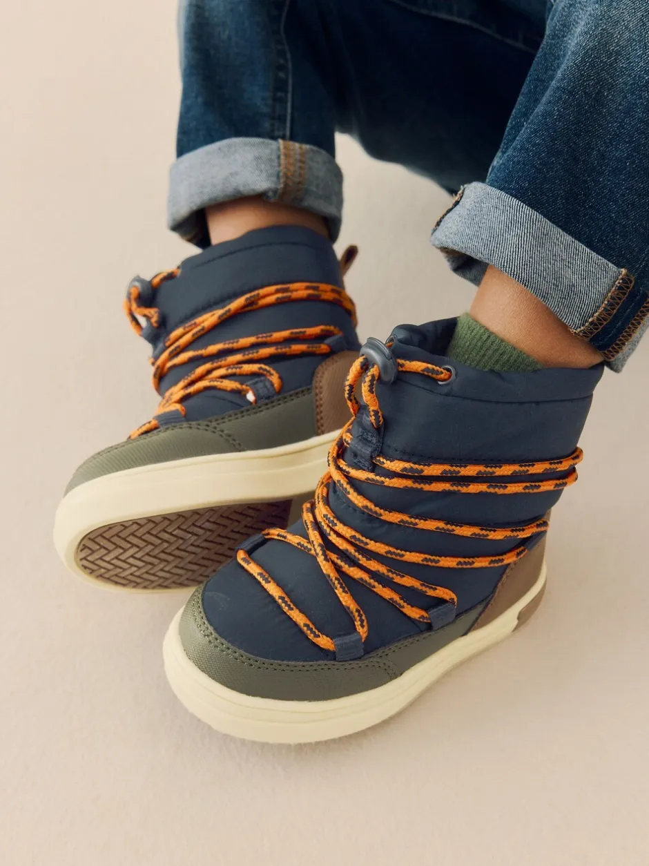 Boots|Next Marineblauw/kaki - Thermal Thinsulate™ gevoerde doorgestikte waterbestendige laarzen