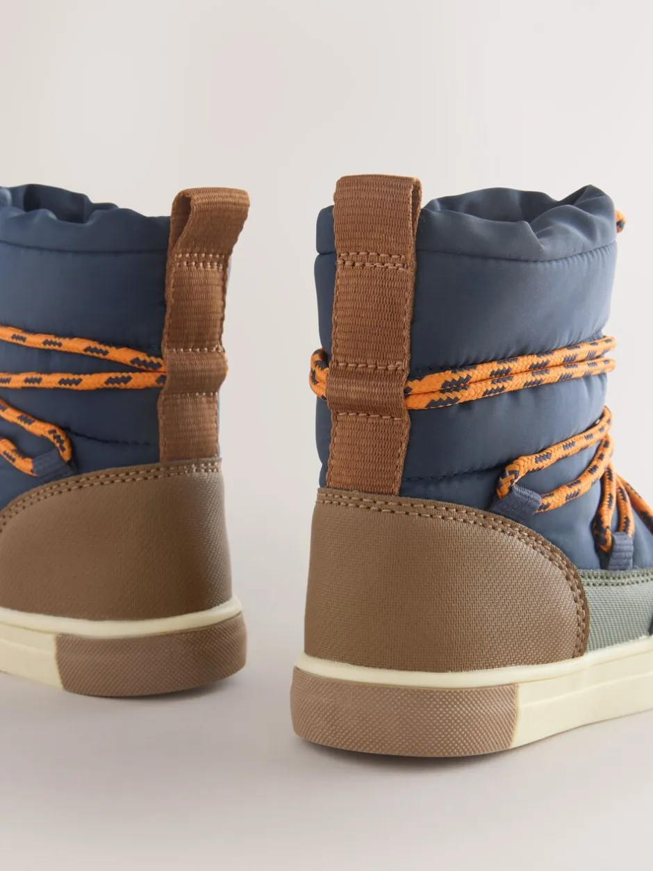 Boots|Next Marineblauw/kaki - Thermal Thinsulate™ gevoerde doorgestikte waterbestendige laarzen