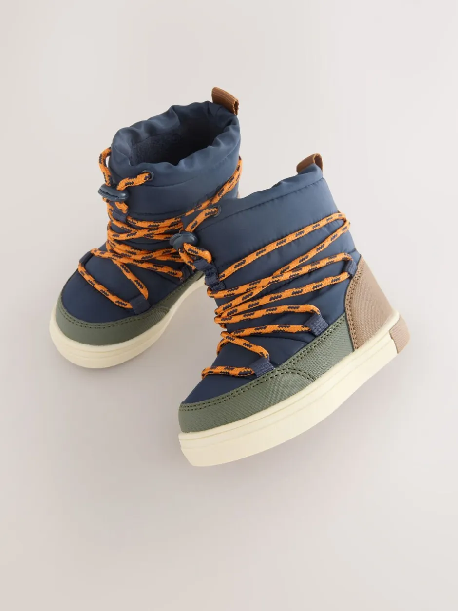 Boots|Next Marineblauw/kaki - Thermal Thinsulate™ gevoerde doorgestikte waterbestendige laarzen
