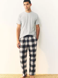 Pyjama's*Next Marineblauw/kiezelkleur - Motionflex behaaglijke pyjamaset verpakking van 2