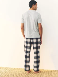 Pyjama's*Next Marineblauw/kiezelkleur - Motionflex behaaglijke pyjamaset verpakking van 2