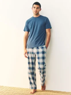 Pyjama's*Next Marineblauw/kiezelkleur - Motionflex behaaglijke pyjamaset verpakking van 2