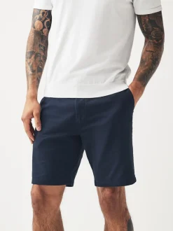 Shorts*Next - Straight fit - Set van 2 chinoshorts met stretch Marineblauw/kiezelkleurig