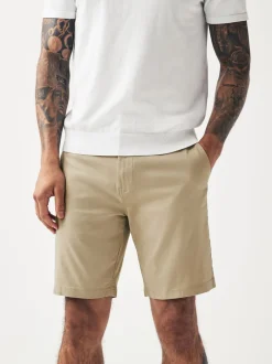 Shorts*Next - Straight fit - Set van 2 chinoshorts met stretch Marineblauw/kiezelkleurig