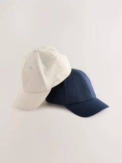 Mutsjes En Antikrabwantjes|Mutsen, Handschoenen En Sjaals|Next - Baseballpetten van 100% katoen, verpakking van 2 (1-16jr) Marineblauw/kiezelkleurig