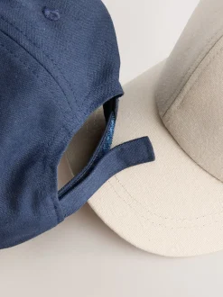 Mutsjes En Antikrabwantjes|Mutsen, Handschoenen En Sjaals|Next - Baseballpetten van 100% katoen, verpakking van 2 (1-16jr) Marineblauw/kiezelkleurig