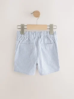 Shorts|Shorts|Next - Verpakking van 3 chinoshorts (3mnd-7jr) Marineblauw/kiezelkleurig/Strepen