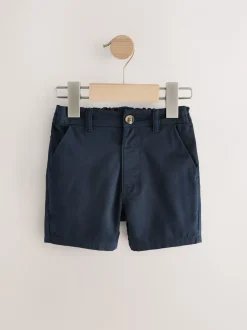Shorts|Shorts|Next - Verpakking van 3 chinoshorts (3mnd-7jr) Marineblauw/kiezelkleurig/Strepen