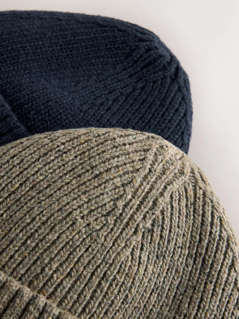 Mutsen, Sjaals En Handschoenen|Next - Thinsulate beanie-mutsen 2 stuks Marineblauw/neutraal bruin