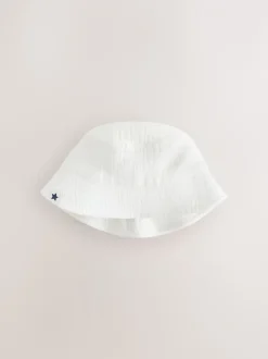 Mutsjes En Antikrabwantjes|Mutsen, Handschoenen En Sjaals*Next Marineblauw/wit - 2 Pack Baby Bucket Hat (0mths-2yrs)