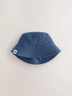 Mutsjes En Antikrabwantjes|Mutsen, Handschoenen En Sjaals*Next Marineblauw/wit - 2 Pack Baby Bucket Hat (0mths-2yrs)
